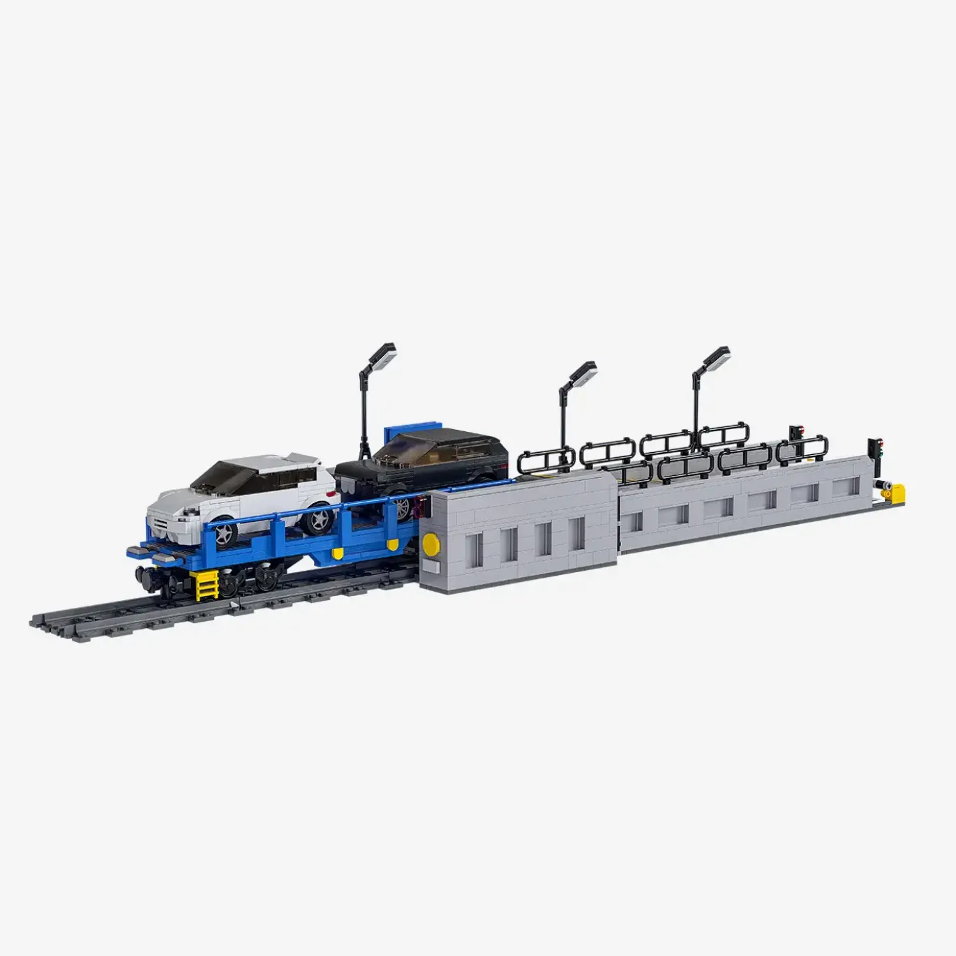 Autoauffahrtermial mit Autotransportwaggon (8w)