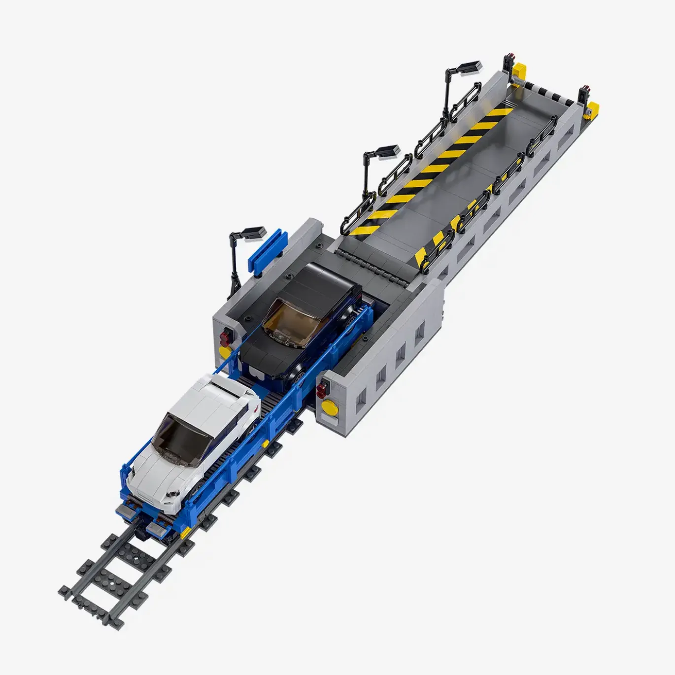 Autoauffahrtermial mit Autotransportwaggon (8w)