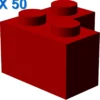 BRICK CORNER 1X2X2 X 50