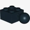BRICK 2X2 W. BALL Ø 10.2 X 25