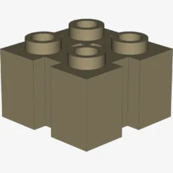 BRICK 2X2 W/GROOVE A.CR.HOLE X 50