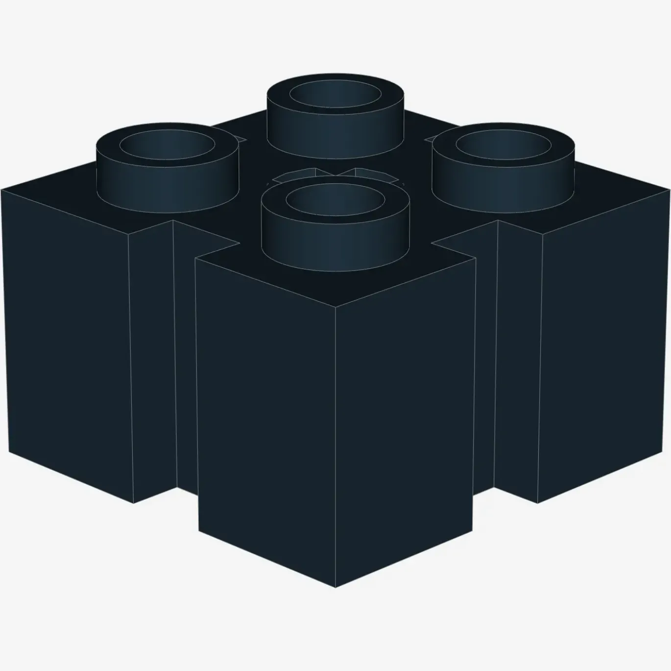 BRICK 2X2 W/GROOVE A.CR.HOLE X 50