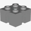 BRICK 2X2 W/GROOVE A.CR.HOLE X 50