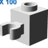 BRICK 1X1 W/HOLDER, H0RIZONTAL X 100