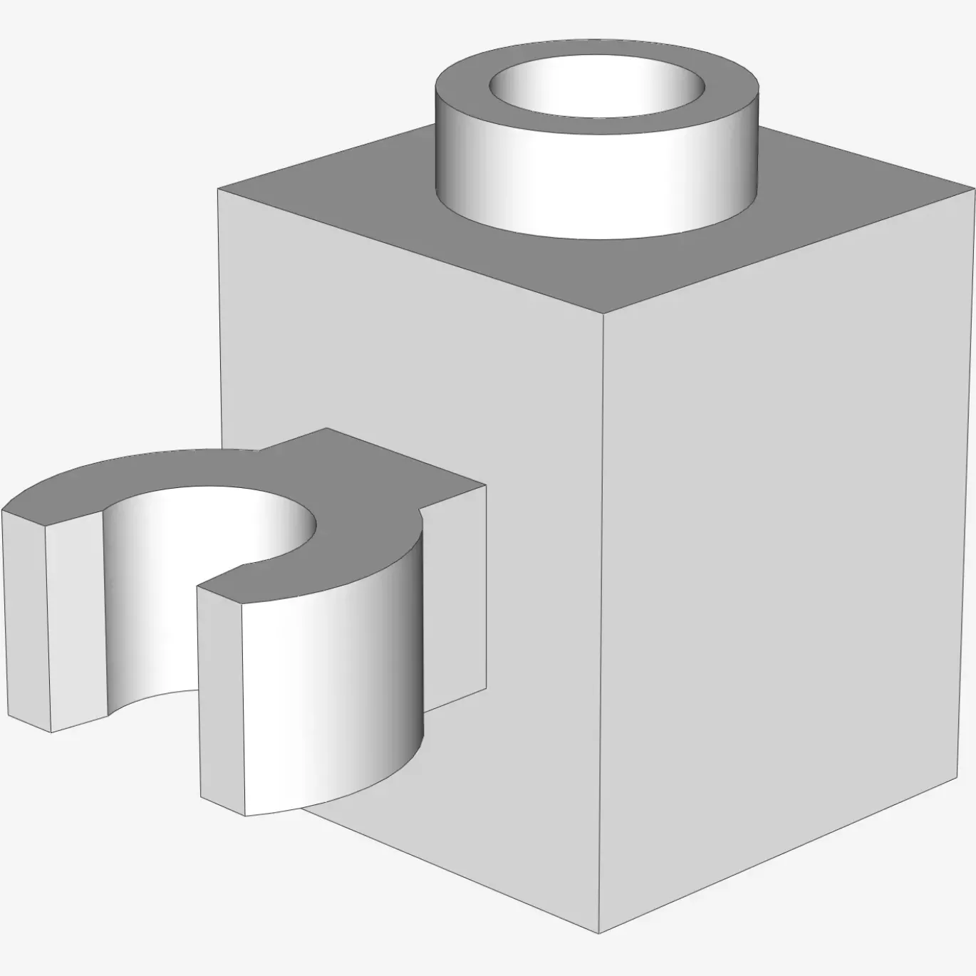 BRICK 1X1 W/HOLDER, H0RIZONTAL X 100