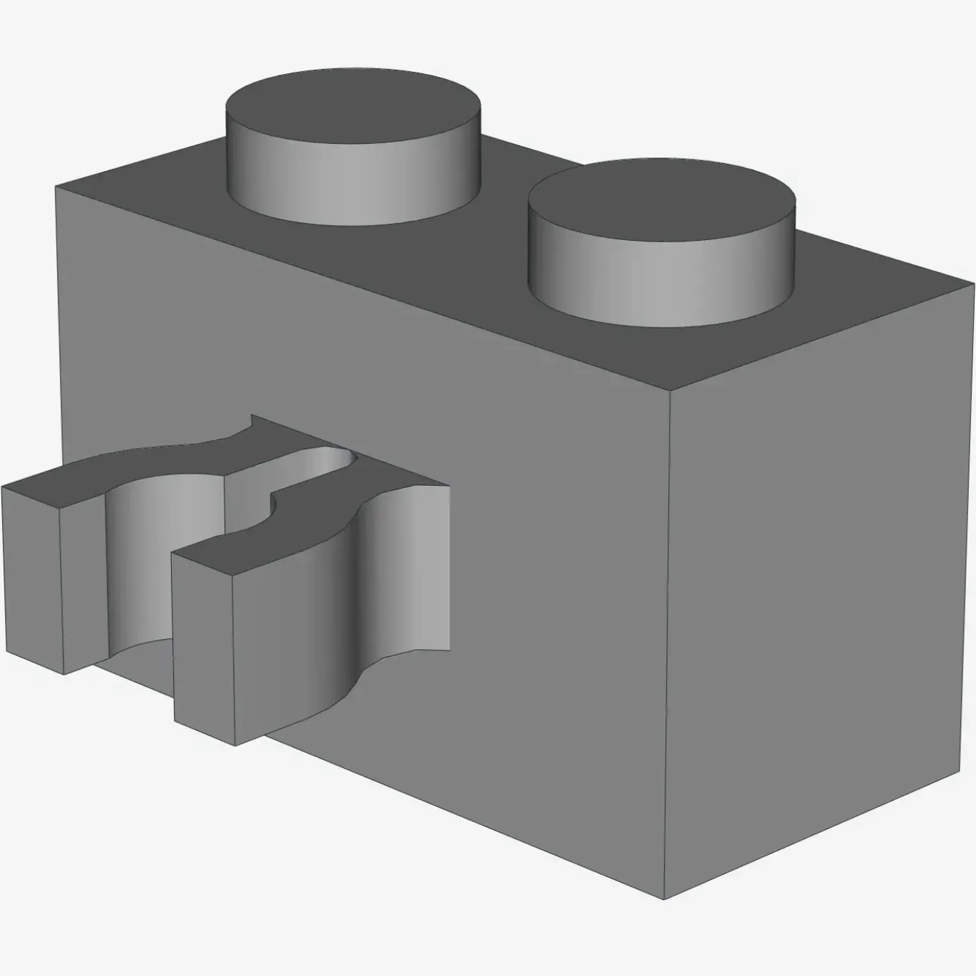 BRICK 1X2 W. HORIZONTAL HOLDER X 50