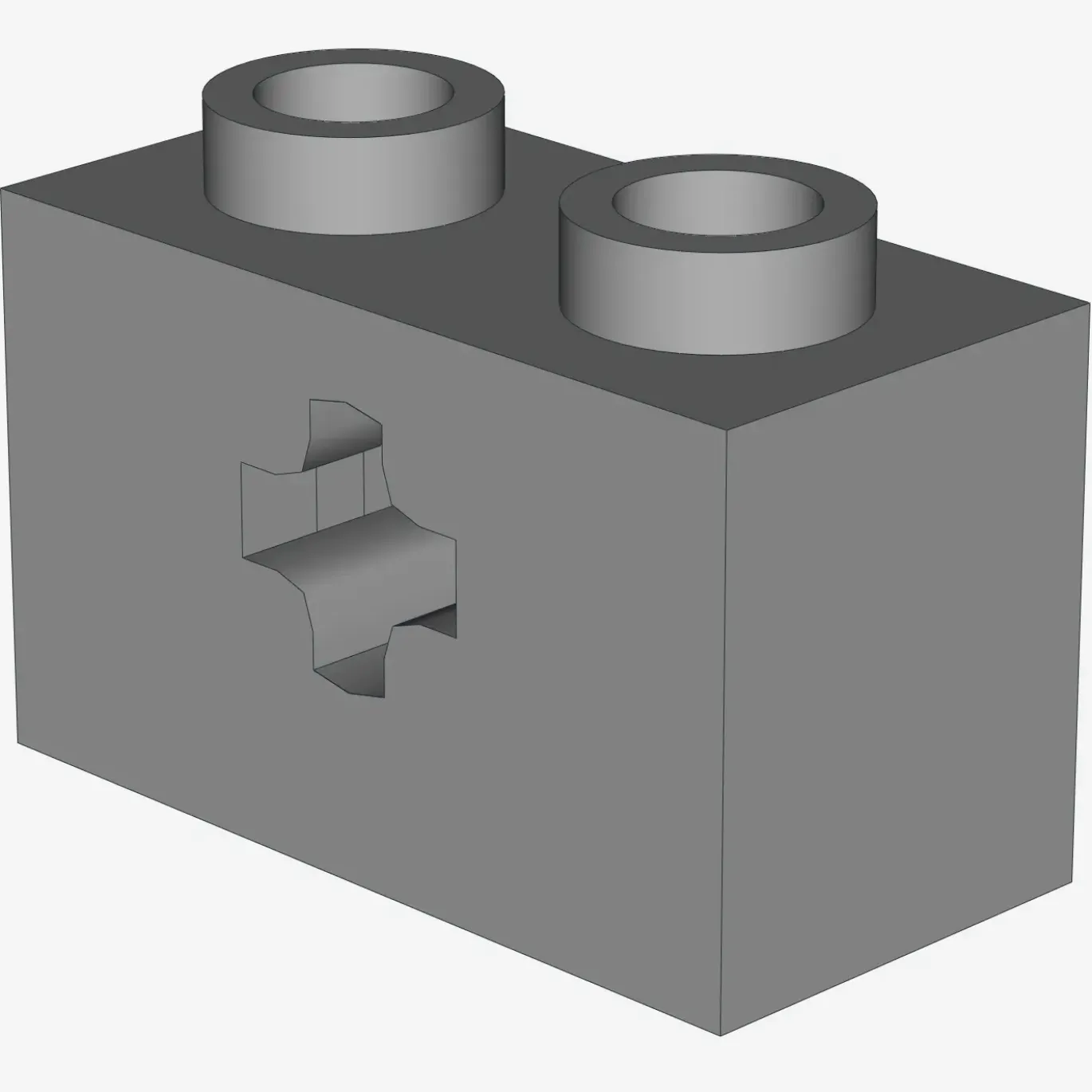 BRICK 1X2 WITH CROSS HOLE X 50
