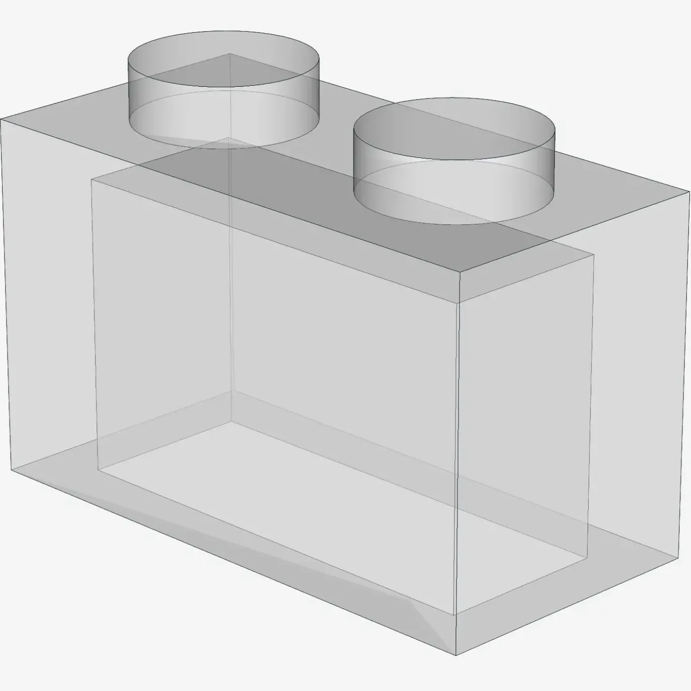 BRICK 1X2 WITHOUT PIN X 50