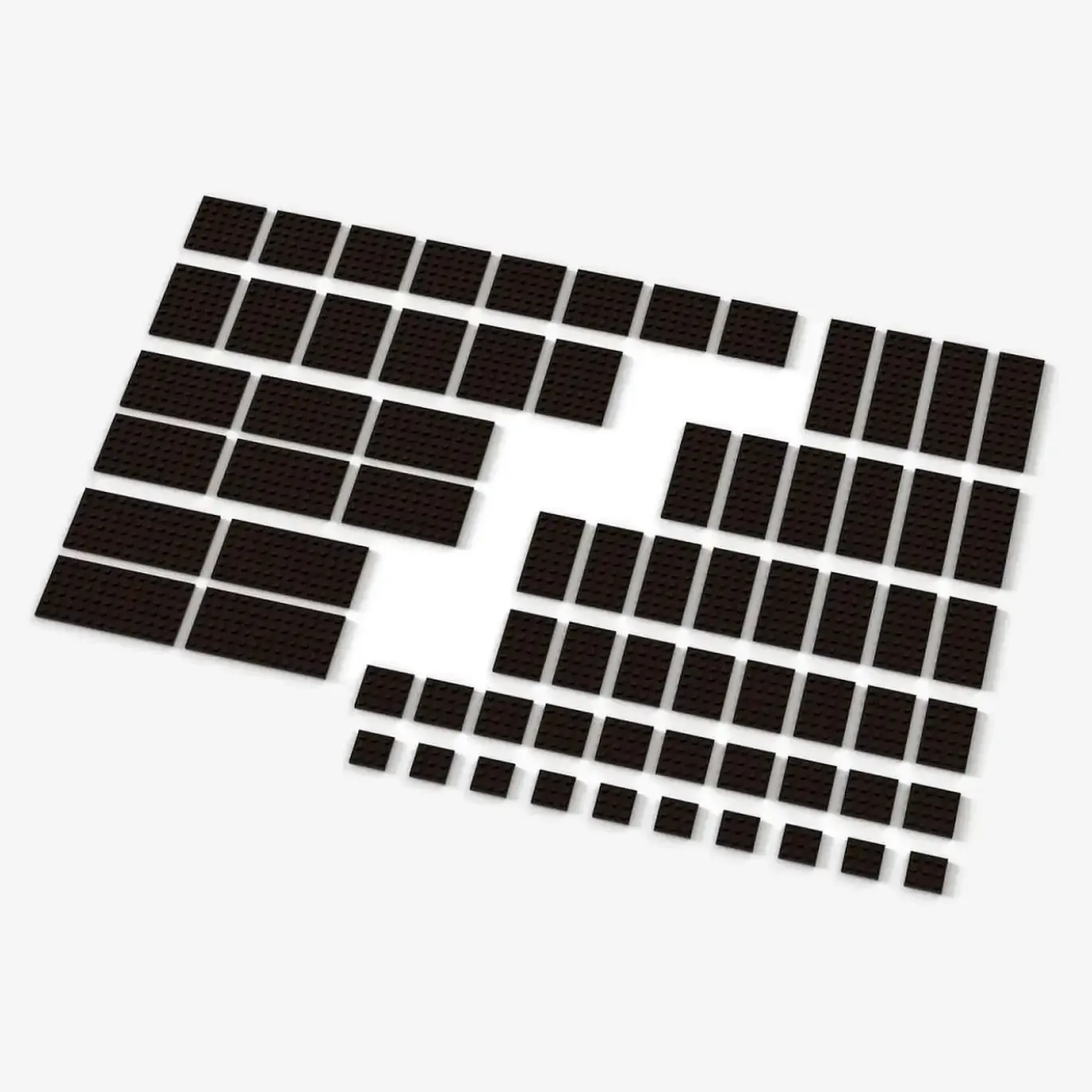 Brix Große Plates, gemischt, dunkelbraun (Dark Brown)
