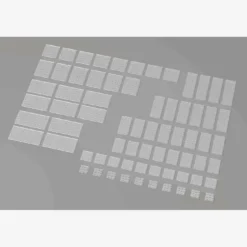 Brix Große Plates, gemischt, transparent (Trans Clear)