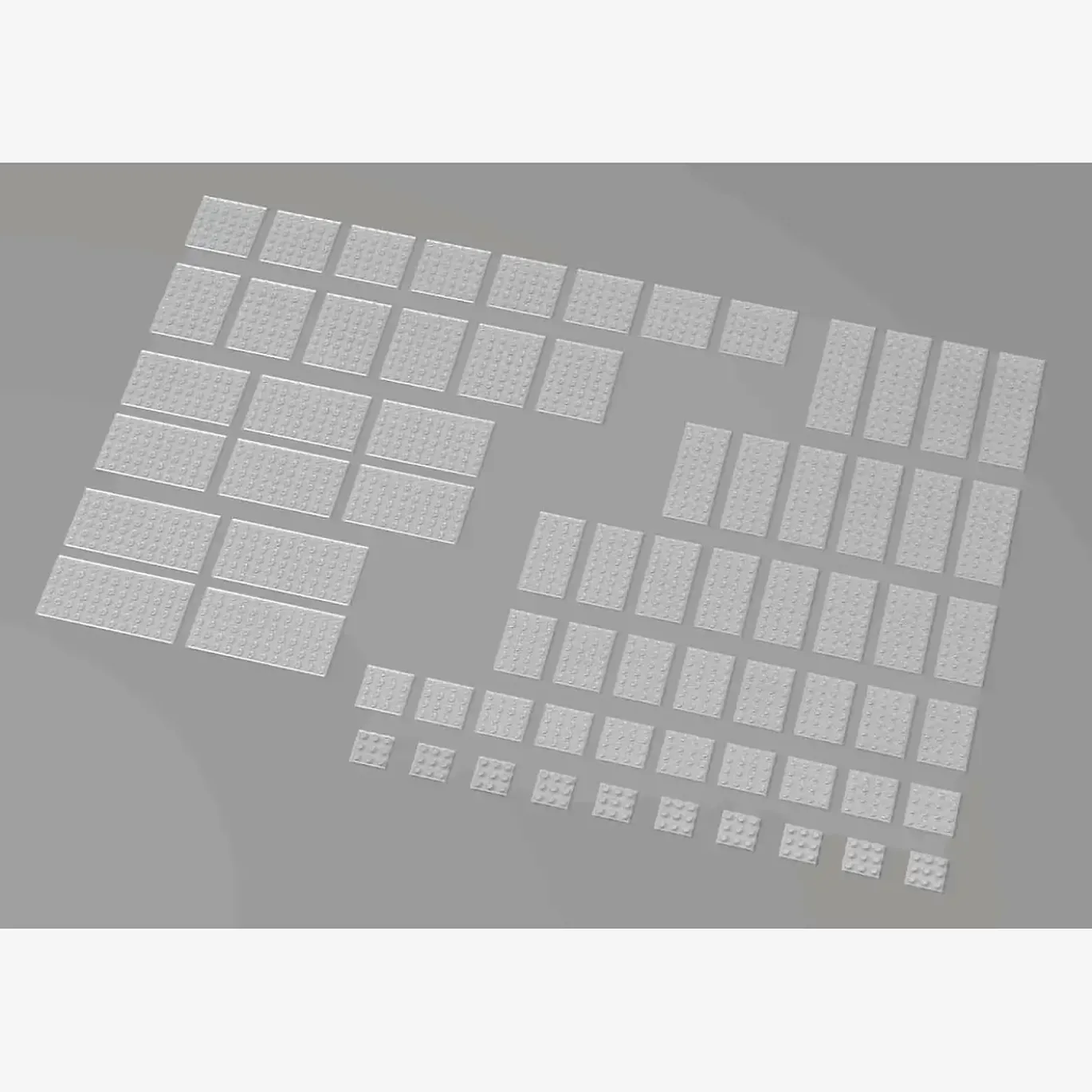 Brix Große Plates, gemischt, transparent (Trans Clear)