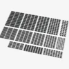 Brix Kleine Plates, gemischt, dunkelgrau (Dark Bluish Gray)