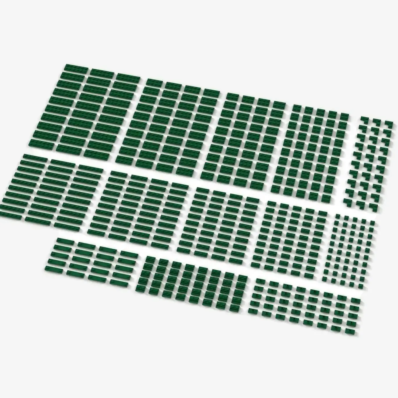 Brix Kleine Plates, gemischt, grün