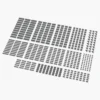 Brix Kleine Plates, gemischt, hellgrau (Light Bluish Gray)