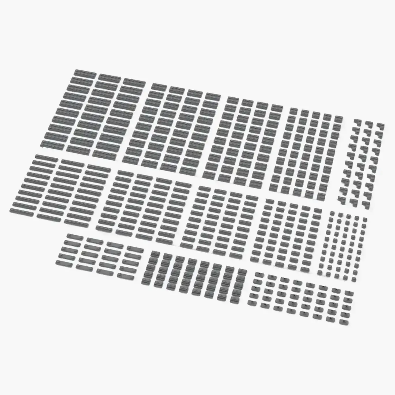 Brix Kleine Plates, gemischt, hellgrau (Light Bluish Gray)