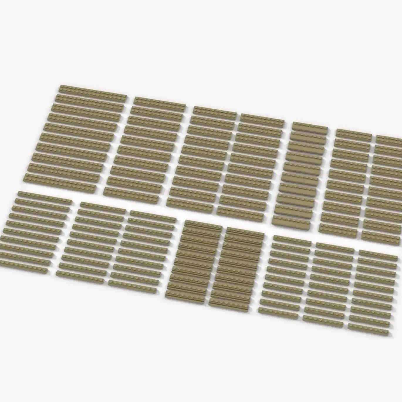 Brix Lange Plates, gemischt, beige (Tan)