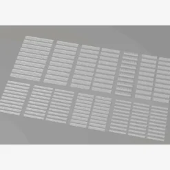Brix Lange Plates, gemischt, transparent (Trans Clear)