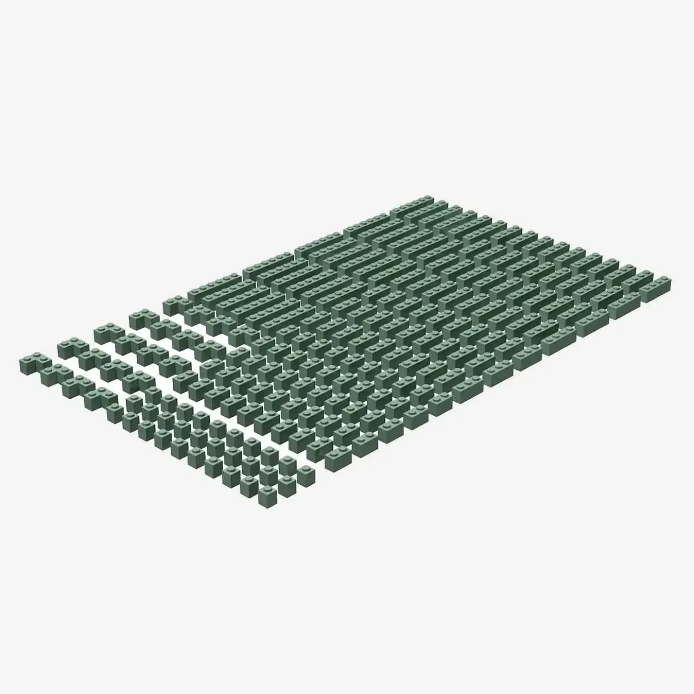 Brix 200 Stück, 1er Steine gemischt, Sand Green