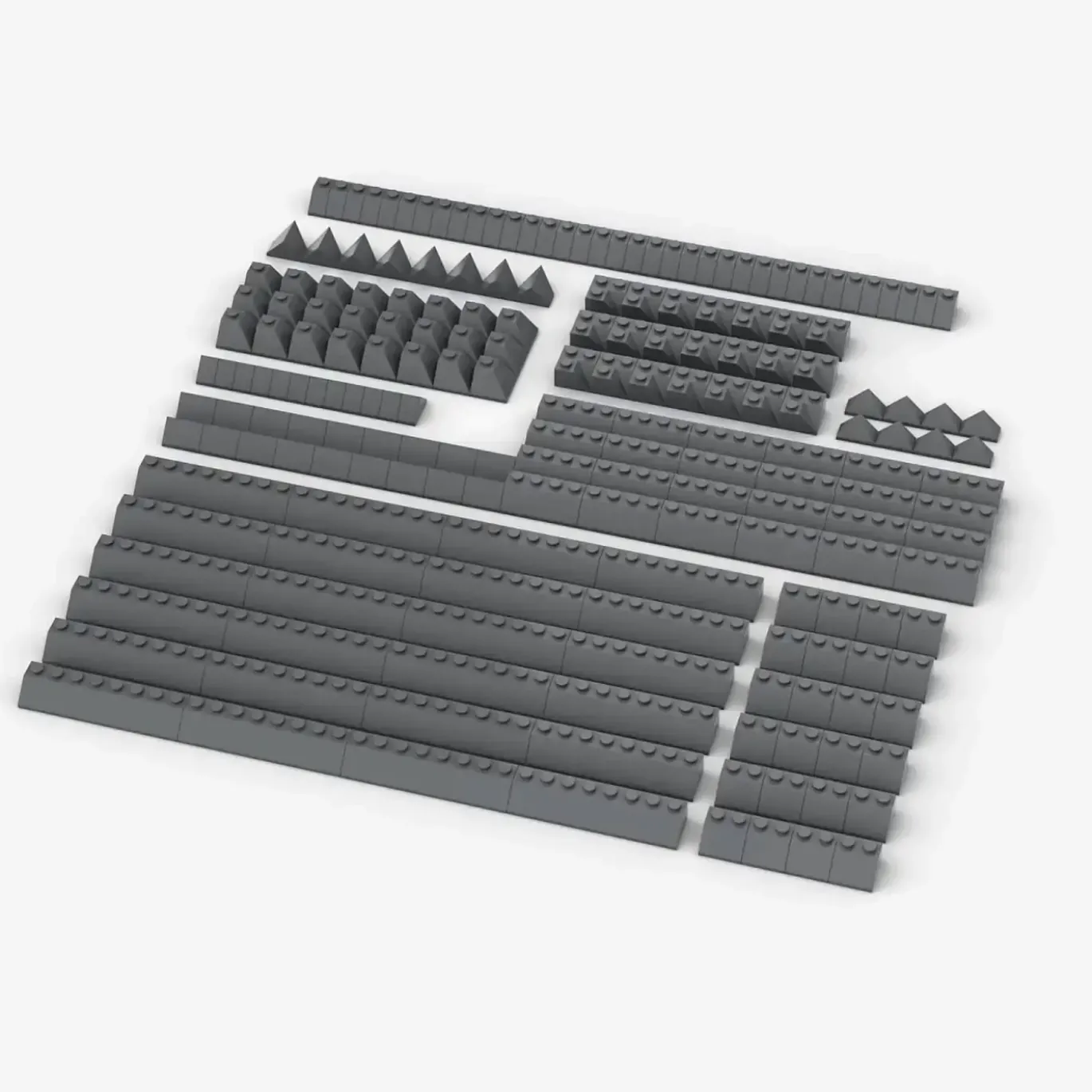 Brix 200 Stück, Roof Slopes, gemischt, Dark Bluish Grey