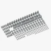 Brix 200 Stück, Slopes, gemischt, Light Bluish Gray