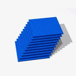 Brix 10 Stück, 16x16 Plate, blau