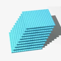 Brix 10 Stück, 16x16 Plate, Medium Azure
