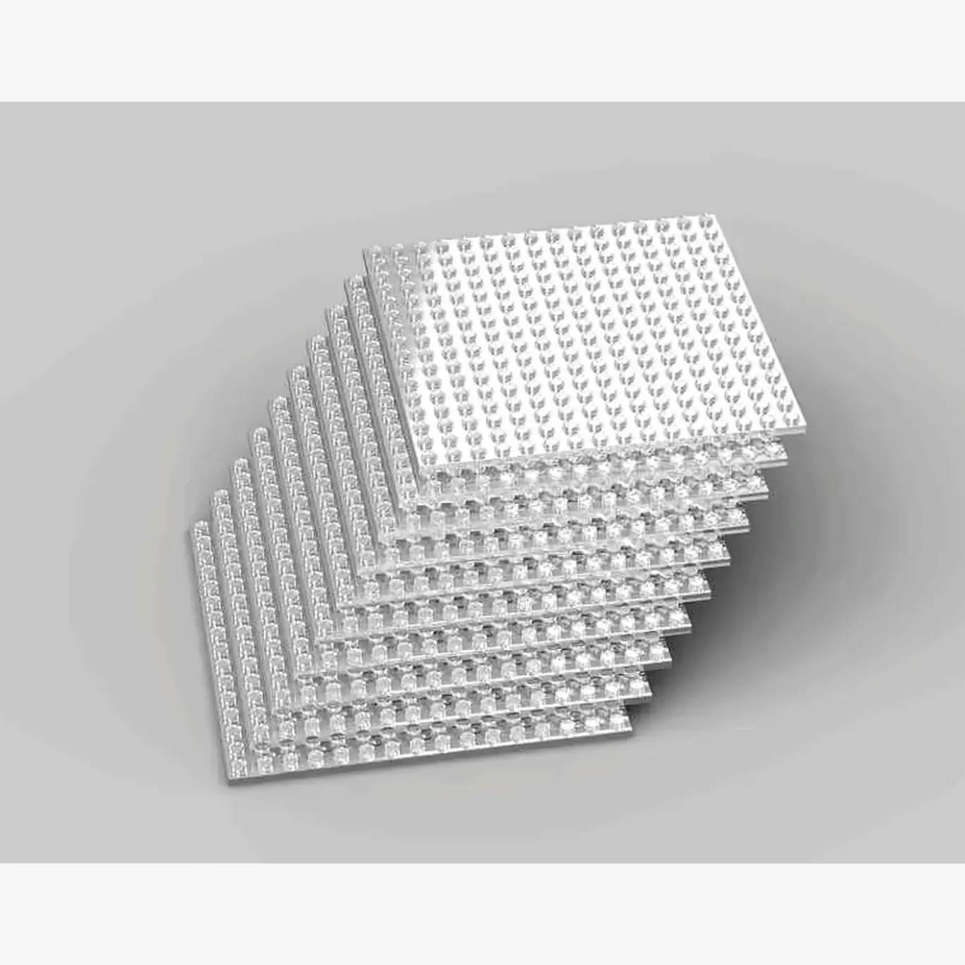 Brix 10 Stück, 16x16 Plate, transparent (Trans Clear)