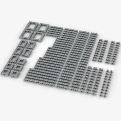Brix Technic-Bricks, gemischt, Light Bluish Gray
