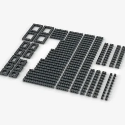 Brix Technic-Bricks, gemischt, Dark Bluish Gray