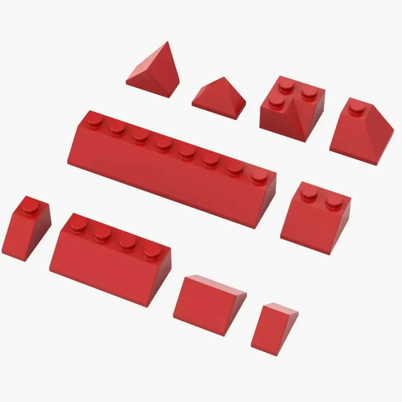 Brix 200 Teile, Roof Slopes, gemischt, Rot