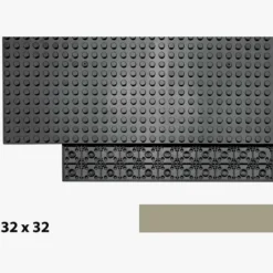 Brix 32x32 Plate, dunkelbeige (Dark Tan)