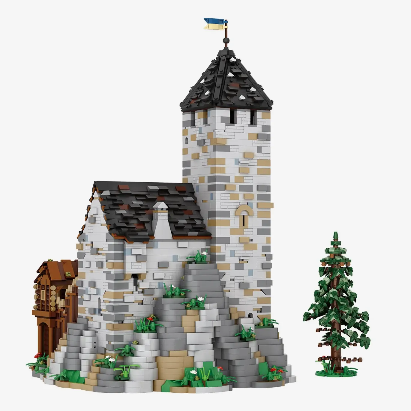 Burg Blaustein Bergfried Erweiterung (Mini Blocks)