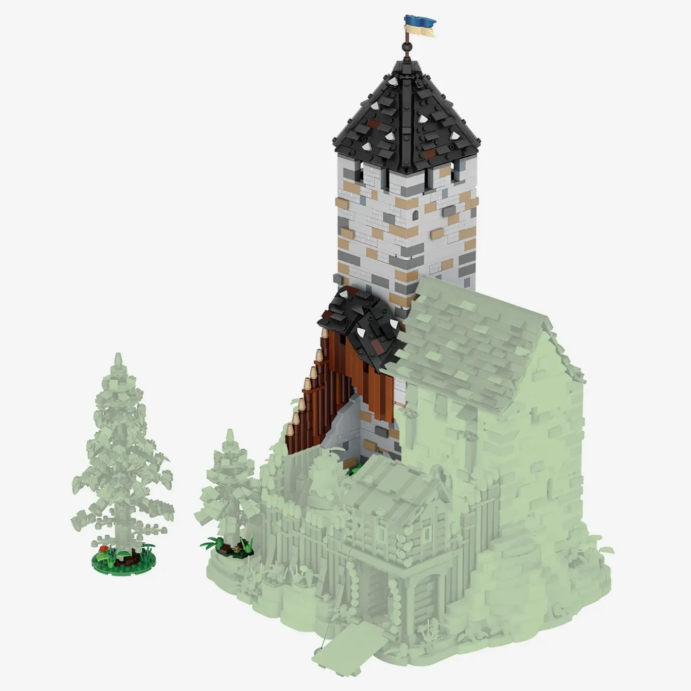 Burg Blaustein Bergfried Erweiterung (Mini Blocks)