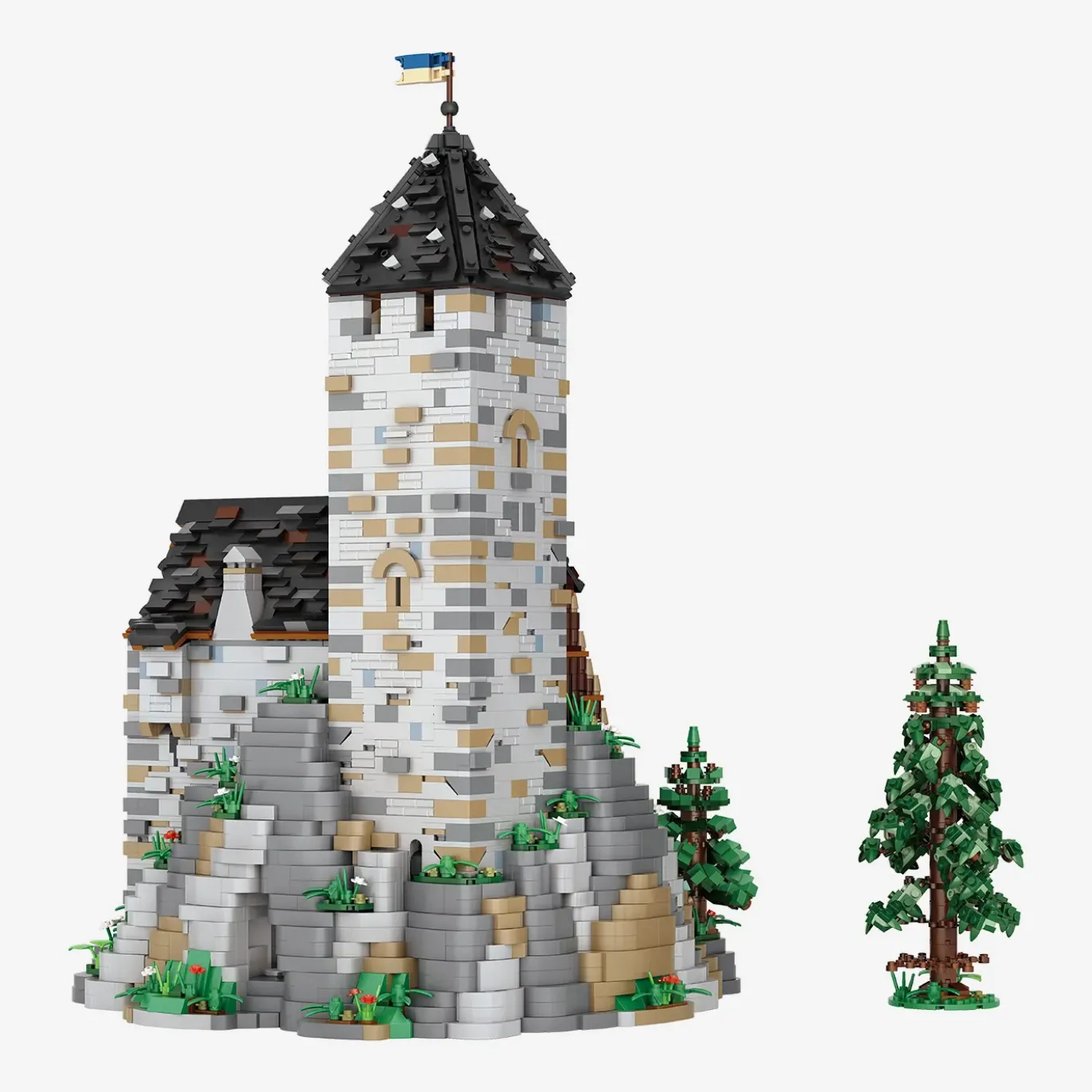 Burg Blaustein Bergfried Erweiterung (Mini Blocks)