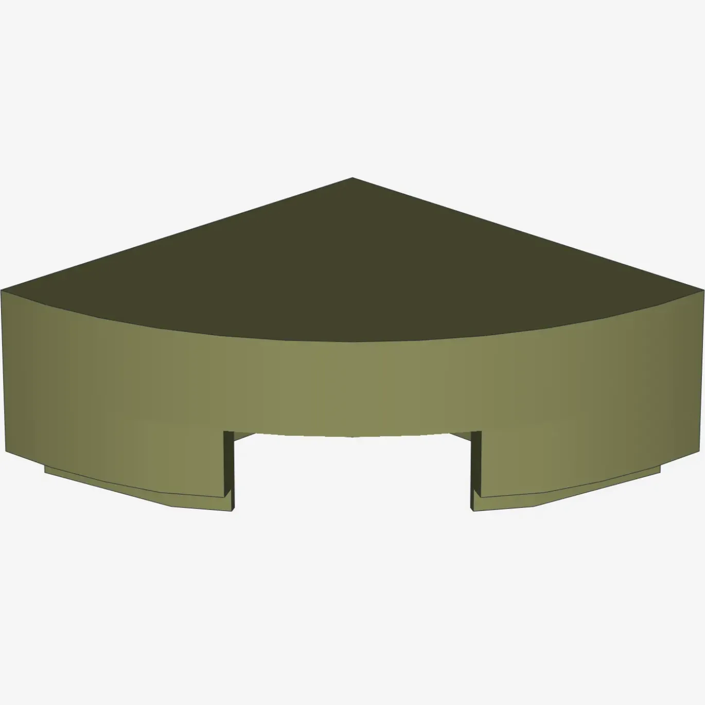 1/4 CIRCLE TILE 1X1 X 200