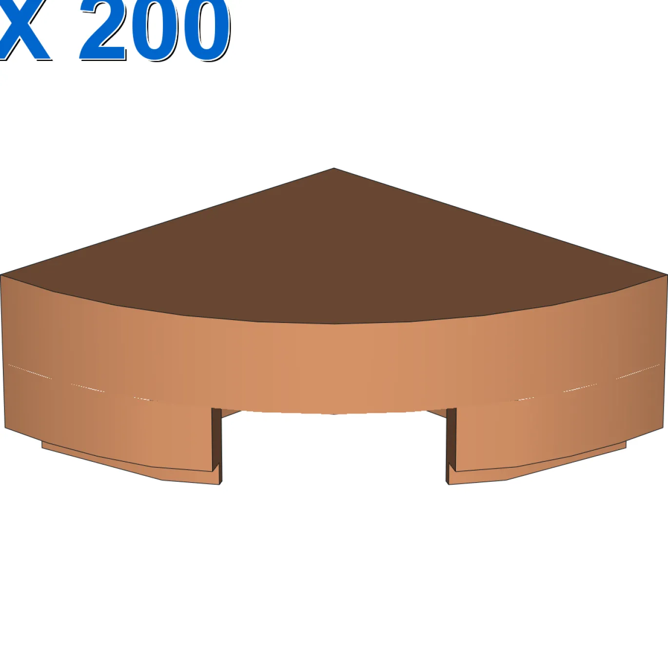 1/4 CIRCLE TILE 1X1 X 200