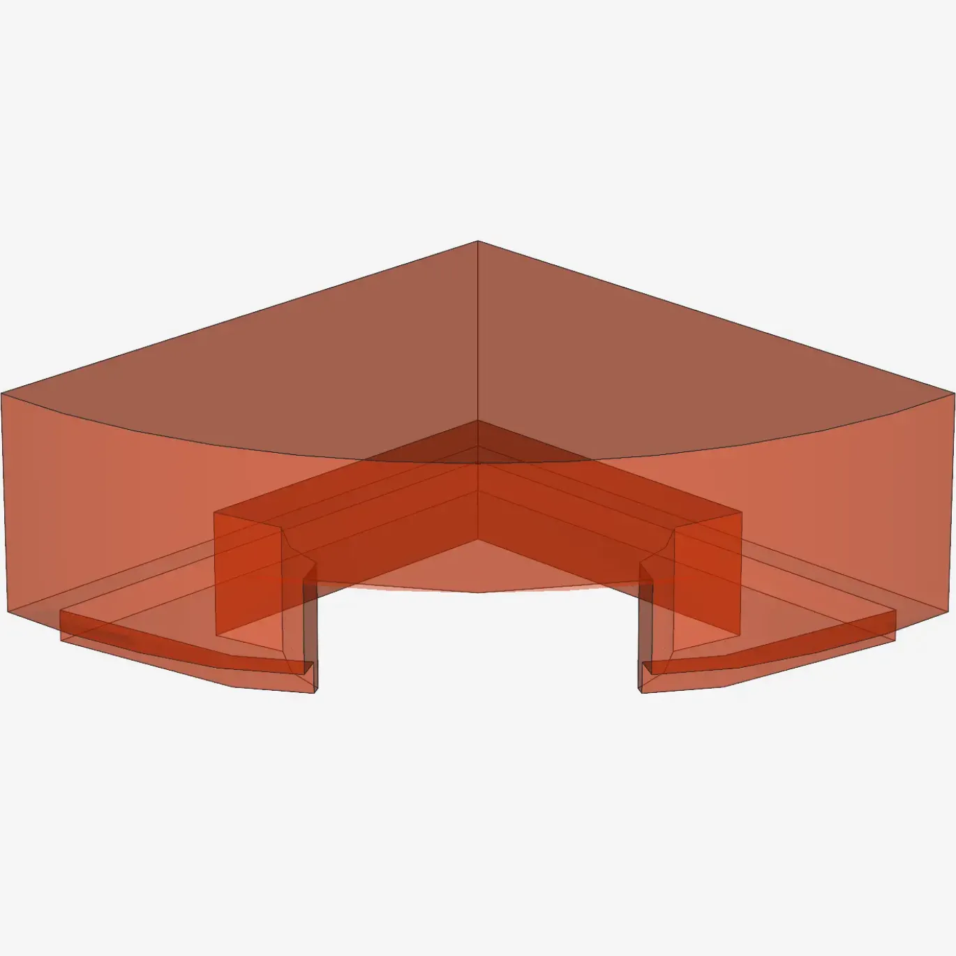 1/4 CIRCLE TILE 1X1 X 200