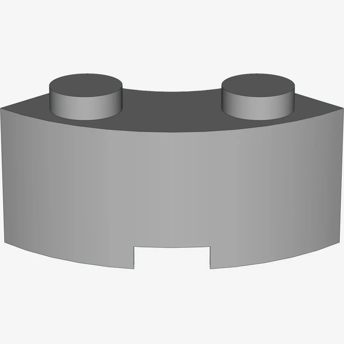 CURVED BRICK 2 KNOBS