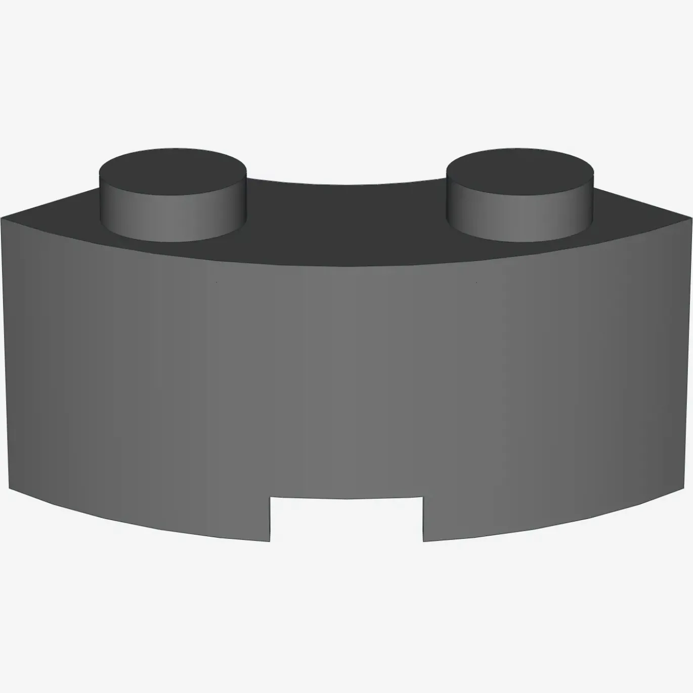 CURVED BRICK 2 KNOBS