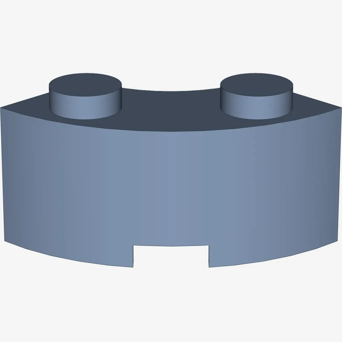 CURVED BRICK 2 KNOBS