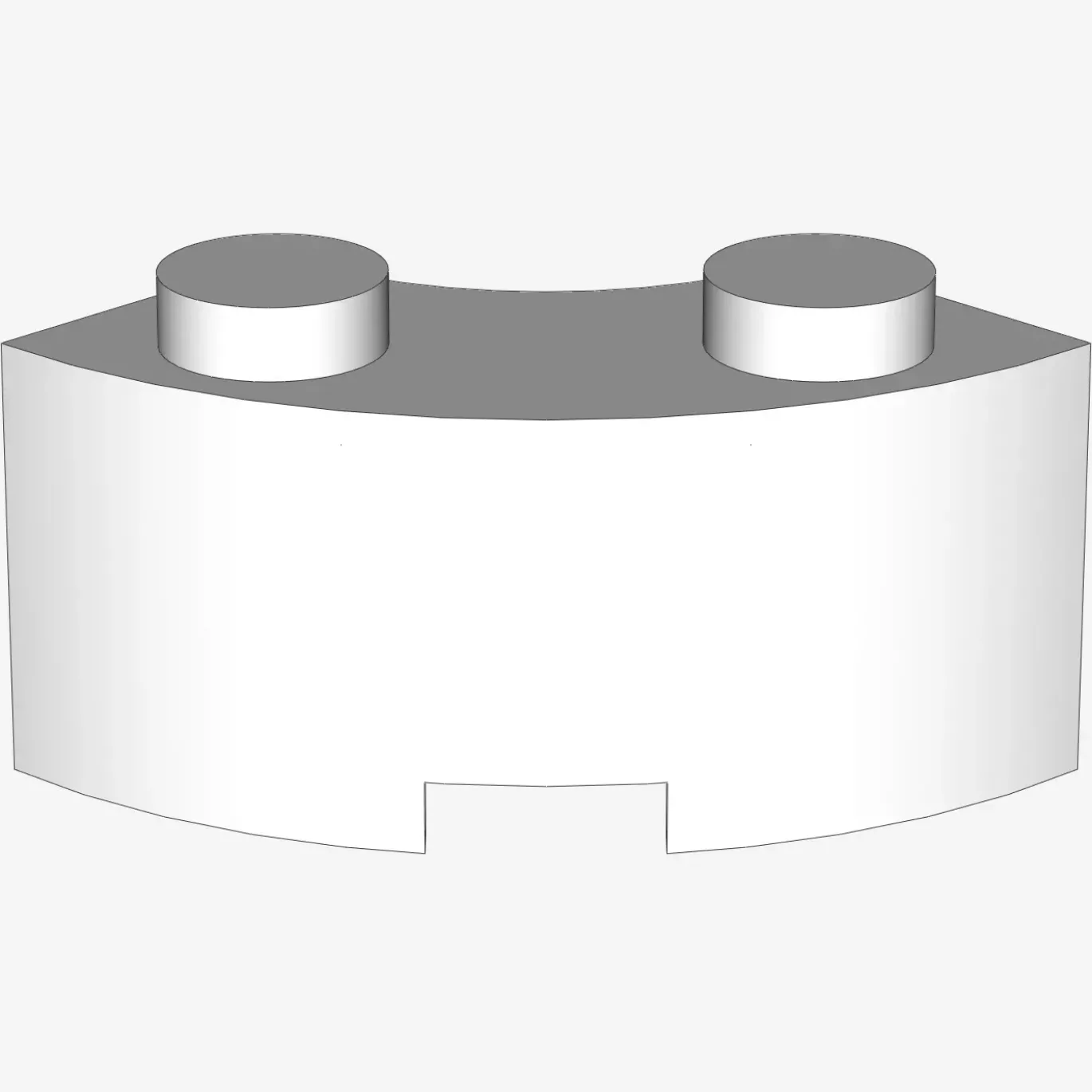 CURVED BRICK 2 KNOBS
