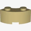 CURVED BRICK 2 KNOBS
