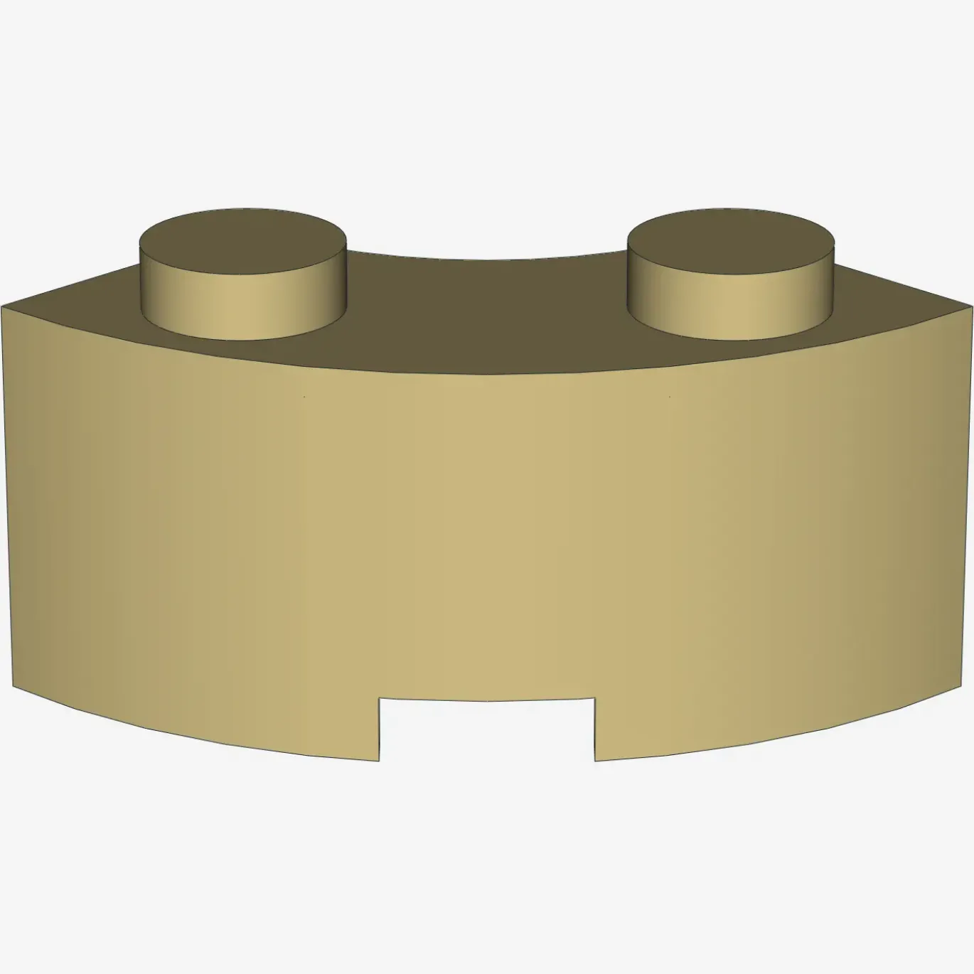 CURVED BRICK 2 KNOBS