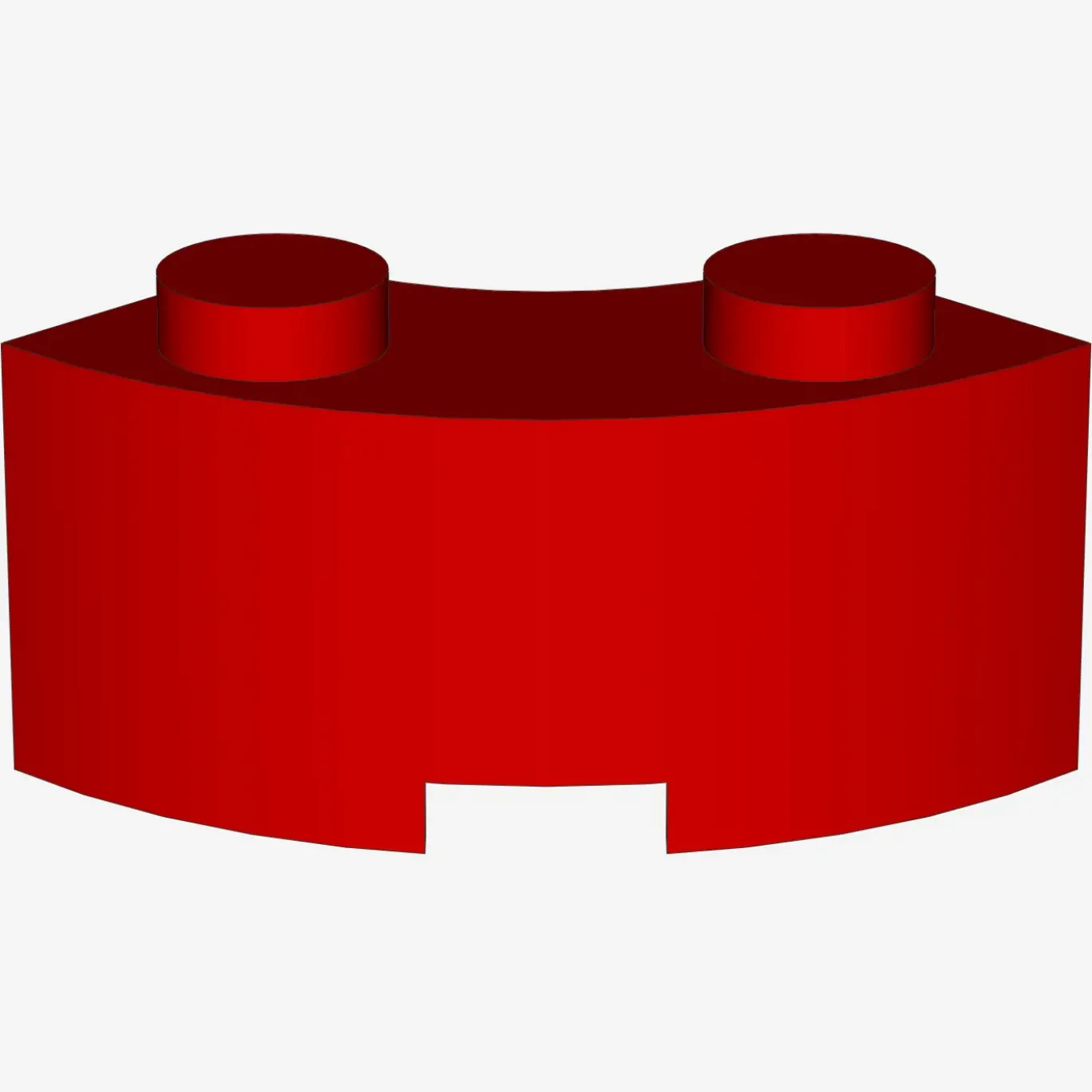 CURVED BRICK 2 KNOBS