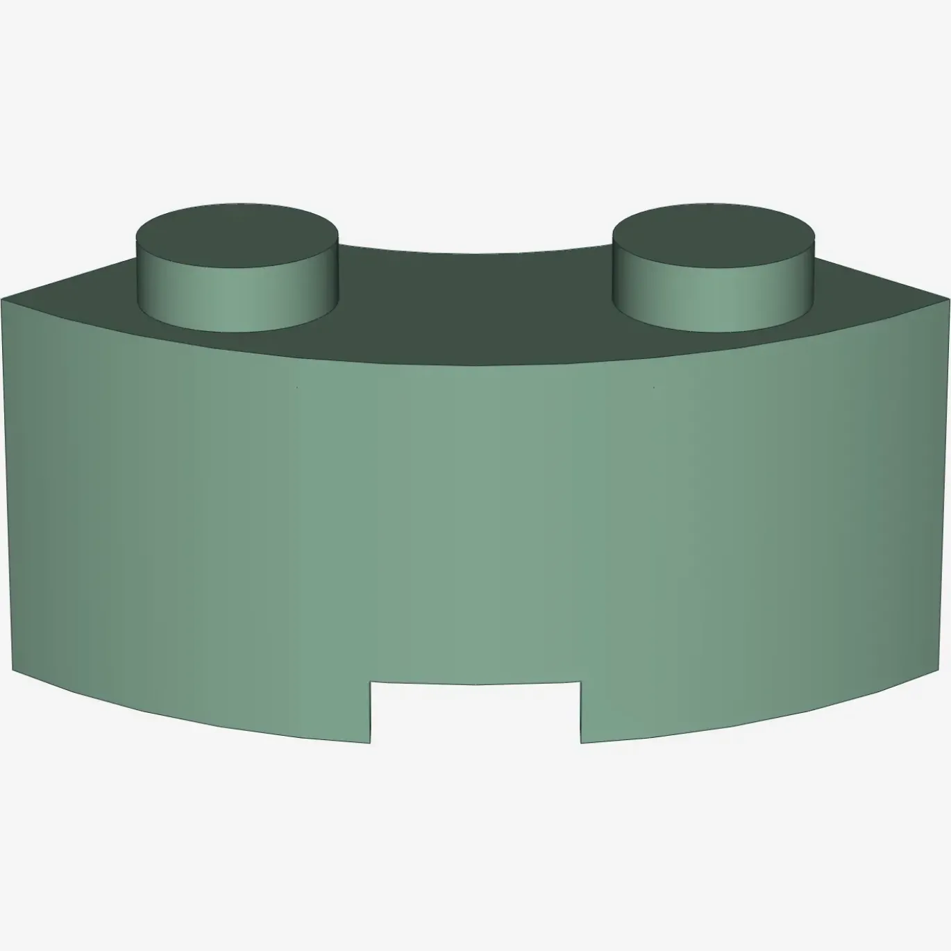 CURVED BRICK 2 KNOBS