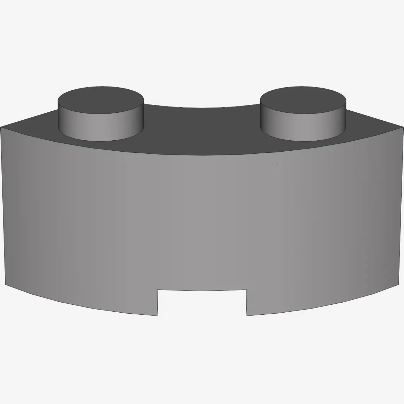 CURVED BRICK 2 KNOBS