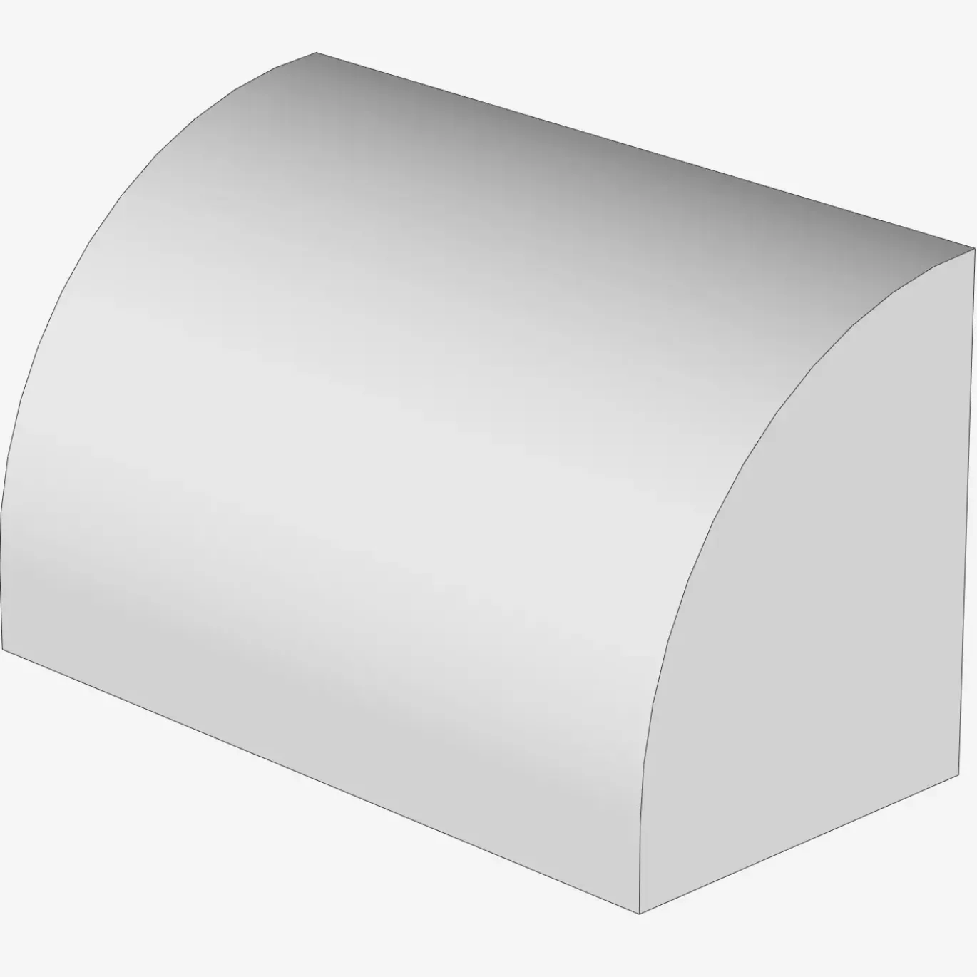 Curved Top, Brick, Modified 1 x 2 x 1 No Studs X 100