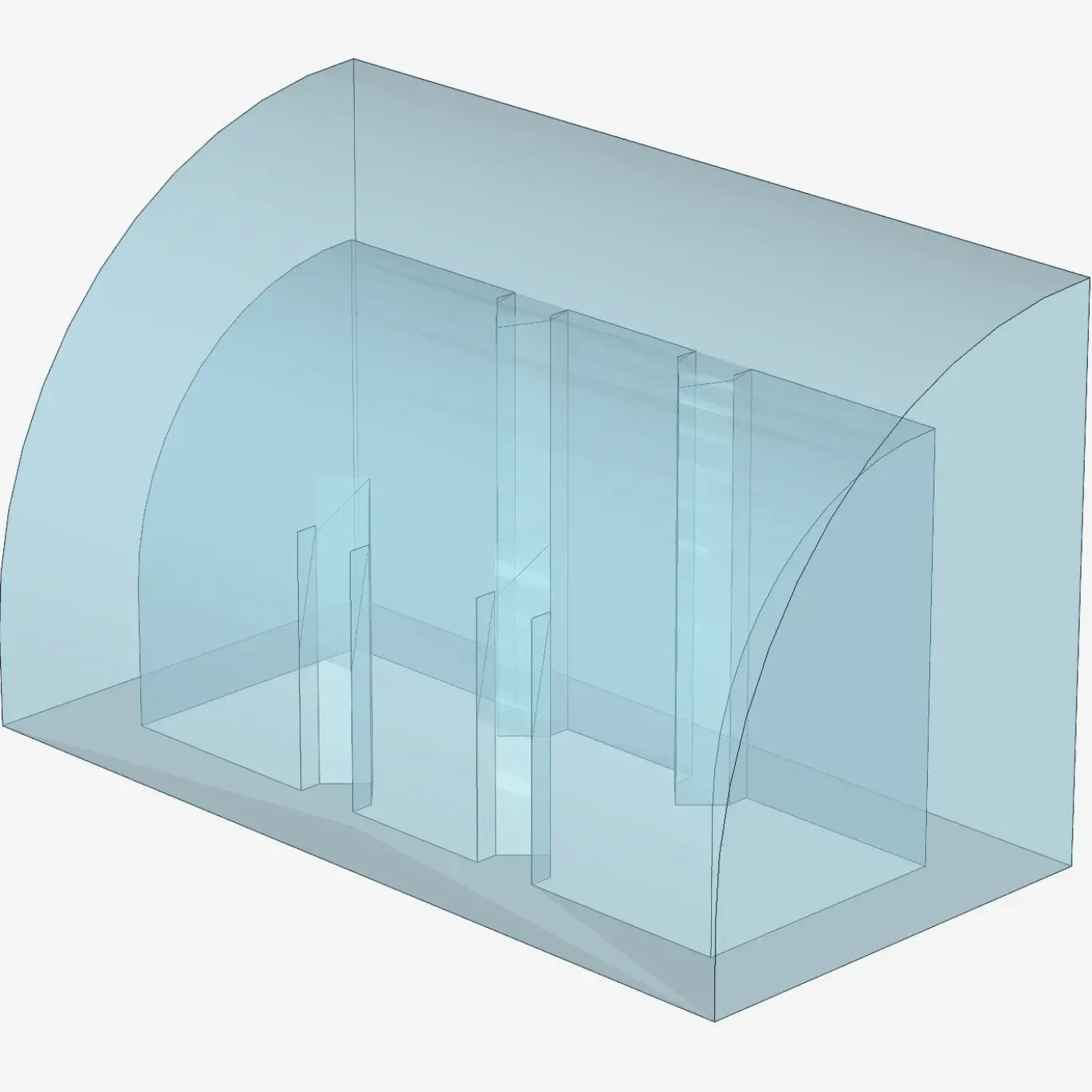 Curved Top, Brick, Modified 1 x 2 x 1 No Studs X 100