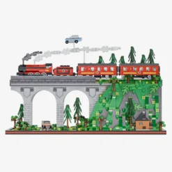 Diorama Dampflok auf Viadukt
