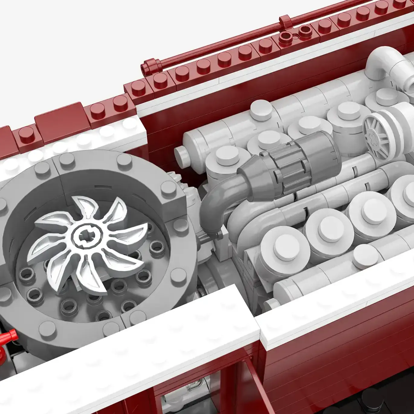 Display Lokomotive V100 dunkelrot